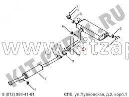Глушитель задняя часть (банка) Livan X6 PRO  1016020869